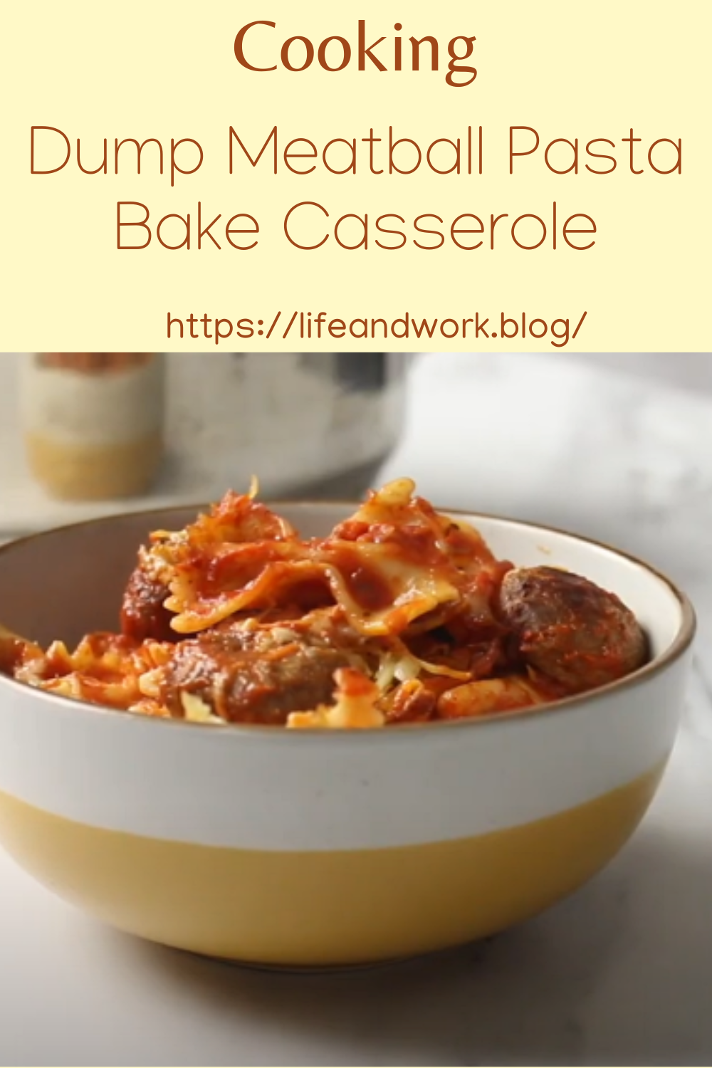 Dump Meatball Pasta Bake Casserole