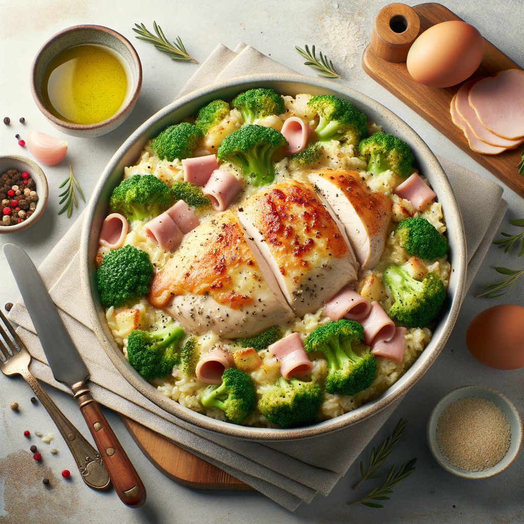 Cordon Rice Easy Chicken Cordon Bleu Rice Bake with Broccoli — Featured image