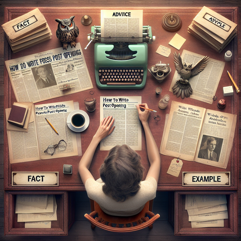 How to Write Post Openings: Fact, Advice, and Example Split — Image