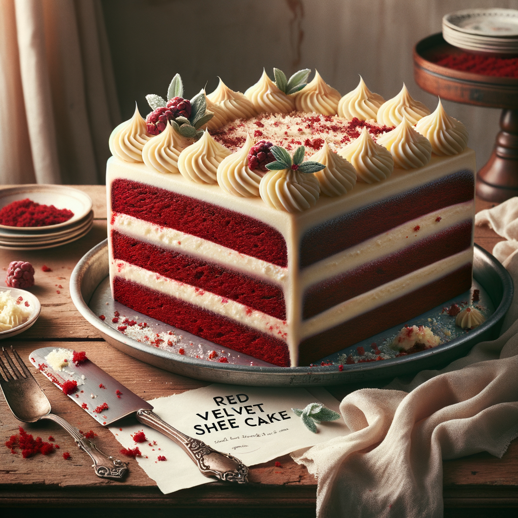 Red Velvet Sheet Cake with Cream Cheese Frosting Recipe — Featured image